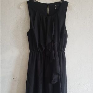 Ruffles Black Dress